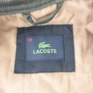 LACOSTE 中綿ジャケット ブルゾン コート スタンドカラー キルティング切替 カーキ系 緑 50 約L相当 1022
