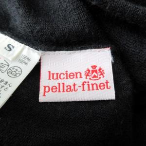 lucien pellat finet カシミヤ カーディガン ニット セーター 長袖 スカル刺繍 骸骨 ワンポイント ブラック 黒 S IBO27 0927