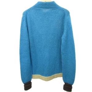 PRADA SPORT カーディガン ニットジャケット モヘヤ  ジップアップ ブルー  52 L