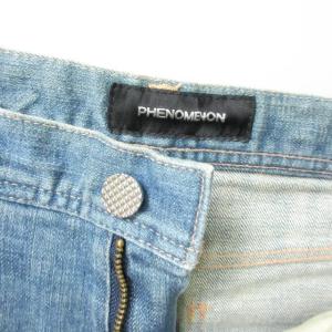 PHENOMENON デニムパンツ ジーンズ リペア加工 ダメージ加工 クラッシュ スキニー ストレッチ 青 ブルー 28 S ILLPTS-341