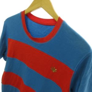 lucien pellat finet Tシャツ カットソー イタリア製 ボーダー 半袖 水色 レッド XS