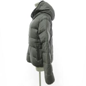 DUVETICA ダウンジャケット コート F.LLI CERRUTI カシミヤ混 フルジップ フーディー グレー 40