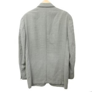GIVENCHY テーラードジャケット ブレザー 3B ノーベント 背抜き ウール グレー系 灰 48 約M相当 IBO27 1009