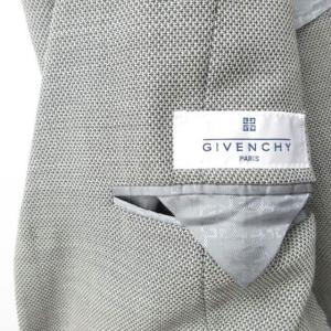 GIVENCHY テーラードジャケット ブレザー 3B ノーベント 背抜き ウール グレー系 灰 48 約M相当 IBO27 1009