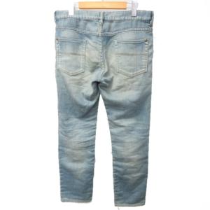 1PIU1UGUALE3 デニムスウェットパンツ ジーンズ USED加工 ブルー 系 4 53 M IBO27 1008