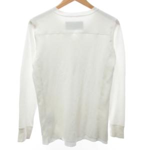 AKM サーマル カットソー Tシャツ 長袖 ヘンリーネック ホワイト L IBO27 1009