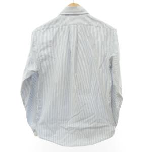 Brooks Brothers ボタンダウンシャツ BDシャツ オックスフォードシャツ ストライプ 長袖 白 青 USA 14 1