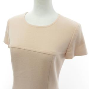 Harrods ワンピース ウール 無地 膝丈 半袖 ピンク