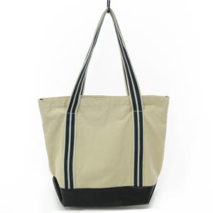 Brooks Brothers トートバッグ キャンバス × レザー ハンドバッグ 生成り ネイビー 紺 1020