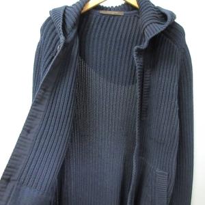 LOUIS VUITTON リブニットパーカー M 紺