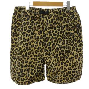 GRAMiCCi 美品 近年モデル GUP-20S037 レオパード柄 イージー ハーフパンツ ゴムウエスト ショートパンツ ベージュ 黒 ブラウン