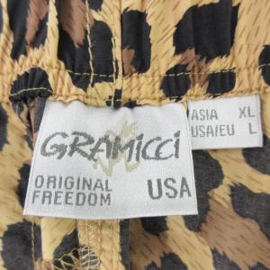 GRAMiCCi 美品 近年モデル GUP-20S037 レオパード柄 イージー ハーフパンツ ゴムウエスト ショートパンツ ベージュ 黒 ブラウン