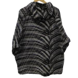 N.HOOLYWOOD 近年モデル プルオーバー パーカー フーディ ジャケット 171-C008 総柄 ナイロン サイドファスナースリット 黒 パープル