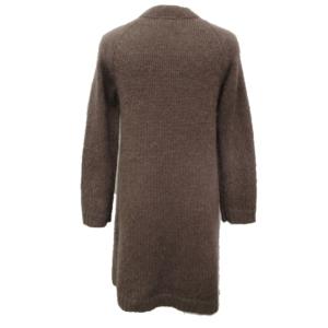 J&M DAVIDSON ロングカーディガン ニット モヘヤ ウール混 Vネック ブラウン S RRR 1105