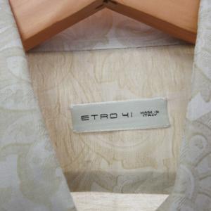 ETRO ペイズリー柄 コットン シャツ イタリア製 長袖 ベージュ 41