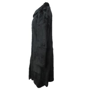 EMPORIO ARMANI ラビットファー レザー コート ジップアップ イタリア製 ブラック