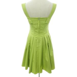 FOXEY NEW YORK ホリードレス ワンピース フレア 黄緑 グリーン 系 38 M 26937 RRR 1115