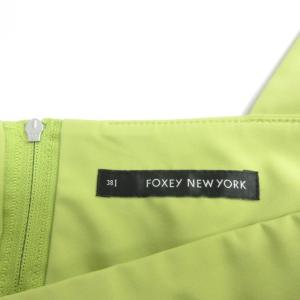 FOXEY NEW YORK ホリードレス ワンピース フレア 黄緑 グリーン 系 38 M 26937 RRR 1115