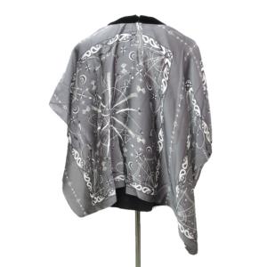 sacai ×Dr.Woo 20AW カットソー 切替 ペイズリー柄 変形 レイヤード S グレー