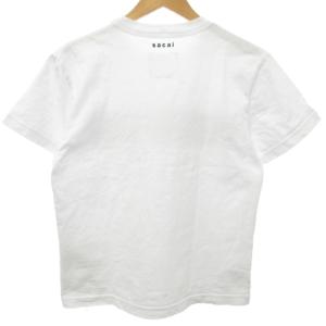 sacai 美品 20AW Graphic T-Shirt Tシャツ グラフィティ プリント クルーネック 半袖 白 ホワイト 0 XS