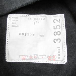 sacai 美品 18SS Tシャツ カットソー 半袖 コットン サイドファスナー