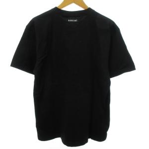 sacai ×KAWS TOKYO FIRST 限定 美品 Tシャツ カットソー 半袖 フロントロゴ プリント ブラック 黒 2 約M相当