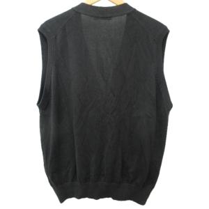 Christian Dior SPORT ヴィンテージ ニット ベスト ジレ コットン セーター ロゴ刺繍 黒 ブラック L 1209