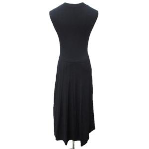 CELFORD 19AW 近年 ニットワンピース ロング 切替 クロスステッチ ノースリーブ 紺 ネイビー 38 M IBO31 1202