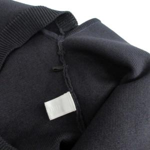 CELFORD 19AW 近年 ニットワンピース ロング 切替 クロスステッチ ノースリーブ 紺 ネイビー 38 M IBO31 1202