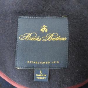 Brooks Brothers ZONE B ダッフルコート ウール トグルボタン スタンドカラー 裏地チェック ネイビー