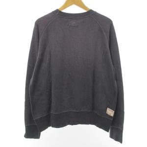 THE REAL McCOY'S Steve McQueen スウェット トレーナー 長袖 刺繍 クルーネック パープル XL