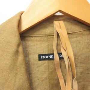 Frank Leder セットアップ スーツ 上下 リネン テーラードジャケット パンツ 2B 茶 ブラウン S M003 IBO31 1129