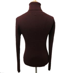 RALPH LAUREN タートルネック セーター ウール リブニット 国内正規 長袖 ボルドー