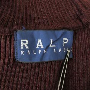 RALPH LAUREN タートルネック セーター ウール リブニット 国内正規 長袖 ボルドー