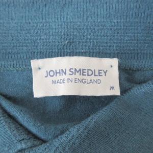 JOHN SMEDLEY ニット ポロシャツ カットソー 半袖 コットン エメラルドグリーン