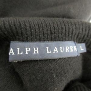 RALPH LAUREN ニット タートルネック カシミヤ混 ウール セーター 無地 国内正規 長袖 ブラック