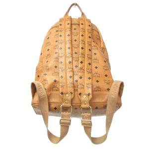 MCM スターク ヴィセトス バックパック リュックサック デイパック レザー ロゴ柄 スタッズ 茶 ブラウン MWK1SVE01