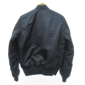 ALPHA INDUSTRIES 近年モデル MA-1 フライトジャケット ブルゾン ナイロン リバーシブル ネイビー オレンジ
