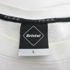 F.C.Real Bristol 20AW スウェット トレーナー 長袖 コットン ロゴ刺繍 クルーネック ホワイト 白 L 1205