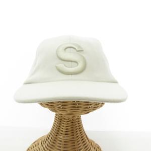 sacai 20AW Melton Wool Cap 帽子 Sロゴ 刺繍 ホワイト