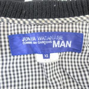 JUNYA WATANABE MAN AD2011 アーカイブ ワークジャケット カバーオール ニット切替 レザー切替 ブラック 黒 XS WH-J046 1214