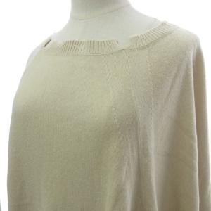 Drawer カシミヤ混 ニットポンチョ ケープ セーター ベージュ F 1213