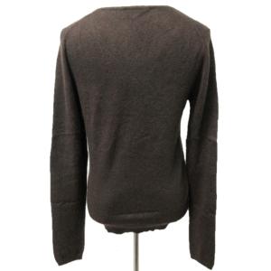 DRESSTERIOR カシミヤ100％ ニット セーター Vネック 無地 長袖 ブラウン 茶 2 約S-M 1212