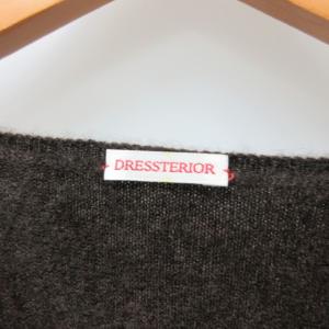 DRESSTERIOR カシミヤ100％ ニット セーター Vネック 無地 長袖 ブラウン 茶 2 約S-M 1212
