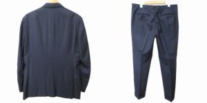 ETRO 近年モデル スーツ ウール 総柄 裏地 マルチストライプ 花柄 総裏 2B 紺 50