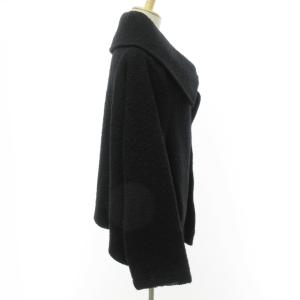 Yohji Yamamoto 16AW ウールツイード コート ジャケット セーラーカラー スナップボタン ブラック 黒 1 約M相当 1214