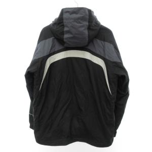 Columbia フリースライナー付 マウンテンパーカー ジャケット ブルゾン ナイロン スタンドカラー ブラック系 黒系 M 0105