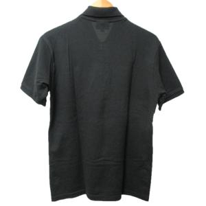LACOSTE 美品 近年モデル ポロシャツ PH441EL スリムフィット ストレッチ 鹿の子 半袖 シルバーワニ 黒 ブラック US M