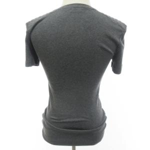 BRUNELLO CUCINELLI ニットカットソー 半袖 コットン クルーネック ストレッチ イタリア製 グレー 灰 S 0324