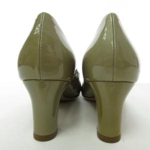 Salvatore Ferragamo VARA パンプス エナメルレザー シューズ ヒール ブロンズ ベージュ